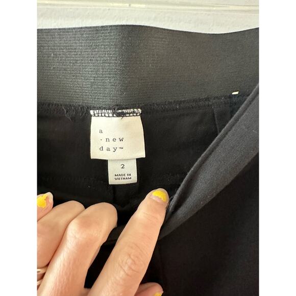 A New Day Pants Women's 2 Black Office Career Business Casual Pull On - Picture 4 of 7